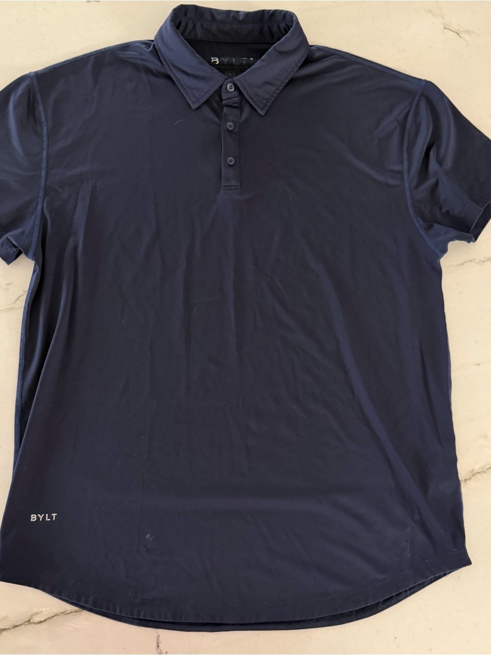 BYLT Basics Polo Shirt Mens XL Navy Short Sleeve